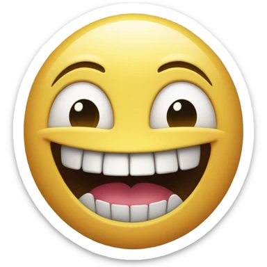 Smily face emoji with fangs sticker