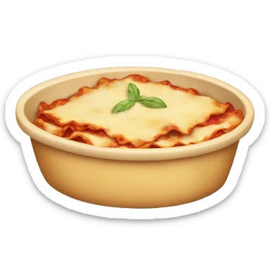 a bowl of lasagna sticker