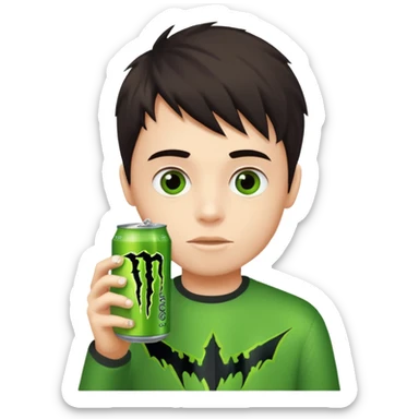 1 boy Monster energy drink sticker