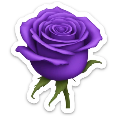 one purple rose sticker