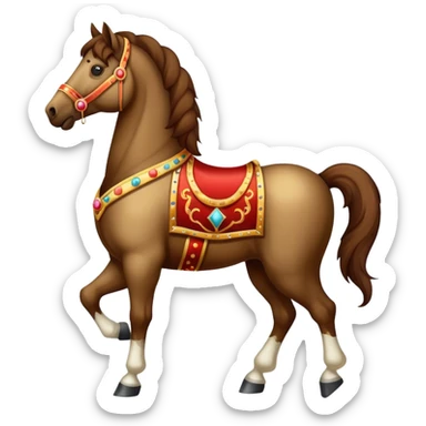 Vintage circus horse sticker