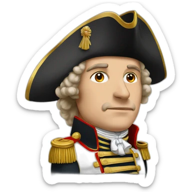 Napoleón drawing with stick sticker