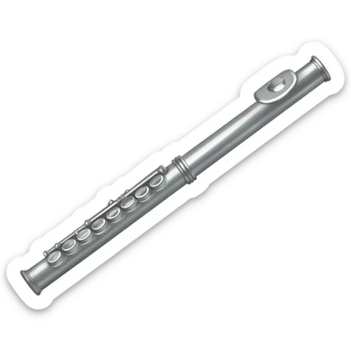 silver flute sticker