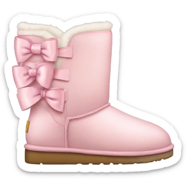 Light pink uggs with bows sticker