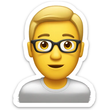 adolecente en el computador sticker