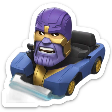 thanos driving a car sticker