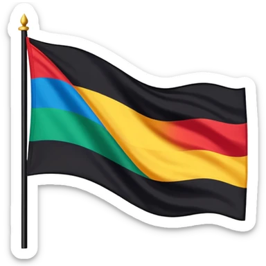 Black lives matter flag sticker