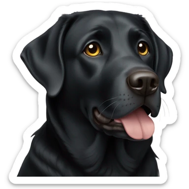 Old black lab sticker