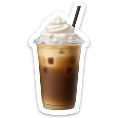 Starbuck ice coffee with ice cubes sticker