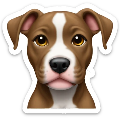 Girl pitbull puppy solid color no spots sticker