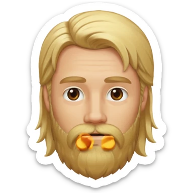 blonde man bearded long haired sticker