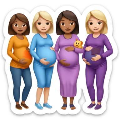 a group of Pregnant women  sticker