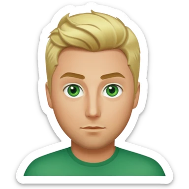 Lance Bass green eyes, blonde hair sticker