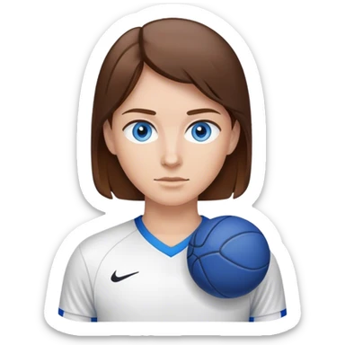 Sports analytics that has brown hair and blue eyes sticker