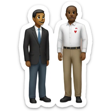 Corazón mitad negro y mitad blanco, con una jota en el centro. sticker