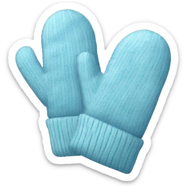 light blue pair of mittens sticker