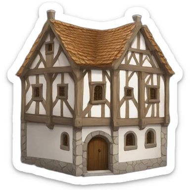 medieval town hall sticker