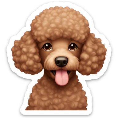 poodle marrom mandando beijo sticker
