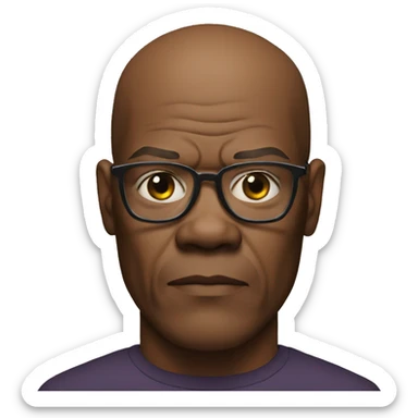 samuel l jackson serious wearing shirt sticker