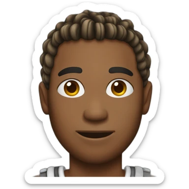 Guy with cornrow sticker