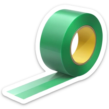 make light Green wide tape rolling on the floor sticker