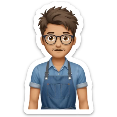 hipster barista sticker