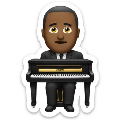 cartel enorme que pone piano sticker