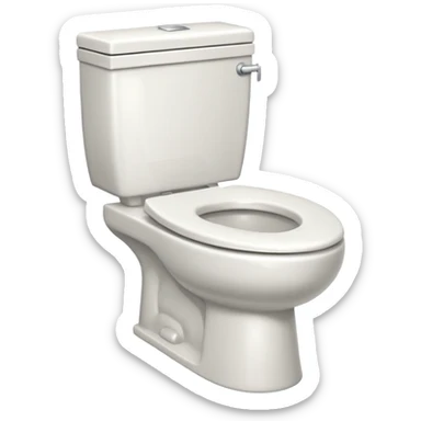 toilet with a door sticker