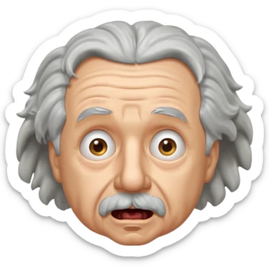 Einstein is shoked sticker