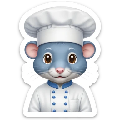 Remy blue rat chef sticker