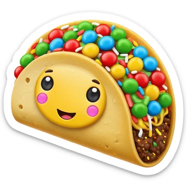 Gummy taco sticker