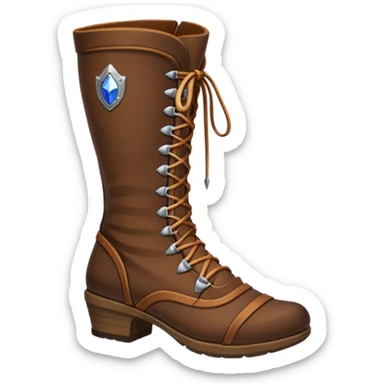 medievil boots, simple fantasy adveture boots, female sticker
