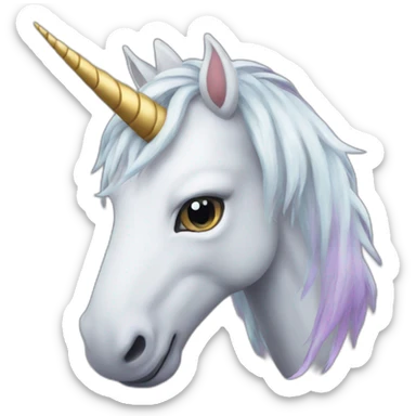 very ugly unicorn sticker