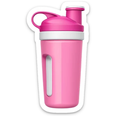 pink protein shaker bottle sticker