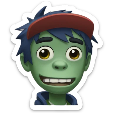 gorillaz 2D sticker