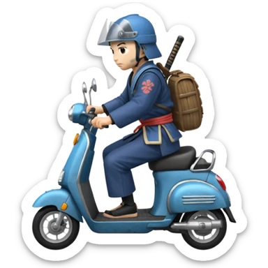 samurai drive scooter sticker