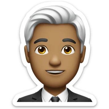 formally dressed meme creator white lips sticker