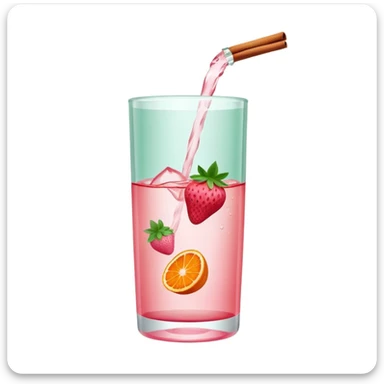 strawberry mint water next to cinnamon and orange water sticker