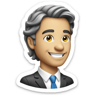 happy real estate agent sticker