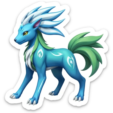 Manectric-Suicune-Zygarde-fusion-hybrid-creature  sticker
