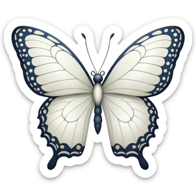 white butterfly sticker