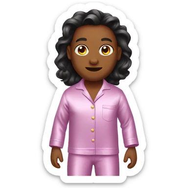 satin pajamas sticker