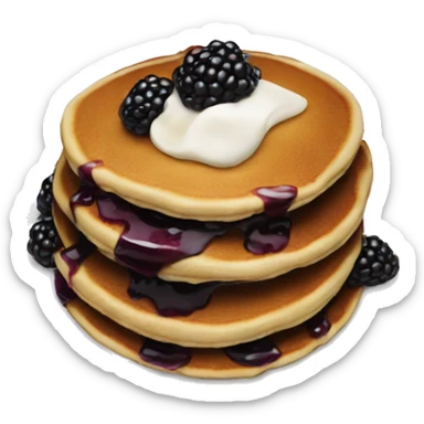 Black Blackberry pancakes  sticker