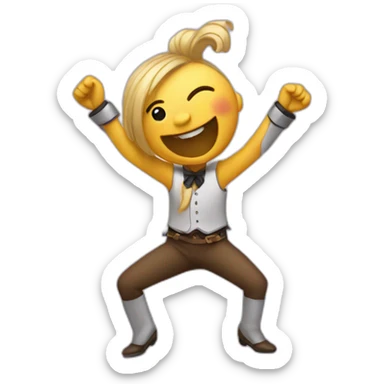 Feliz bailar sticker