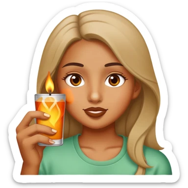 Girl drinking match  sticker