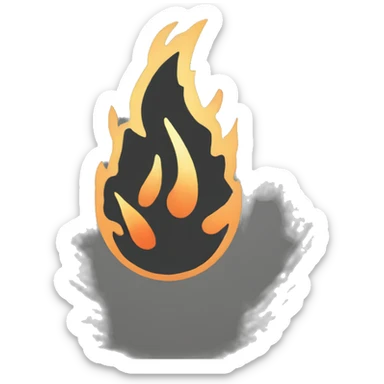 outline of fire sticker