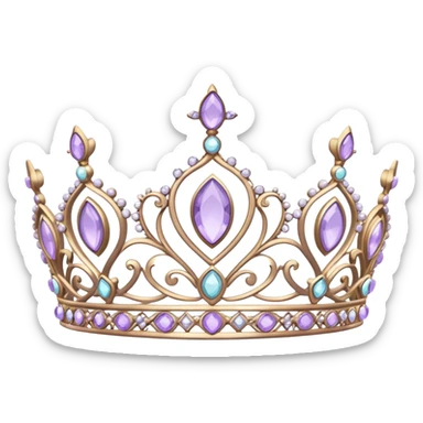 Pastel purple tiara sticker