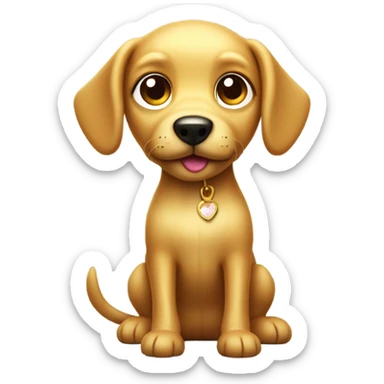 skinny little golden dog  sticker