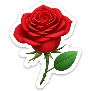 Una rosa roja caminando sticker