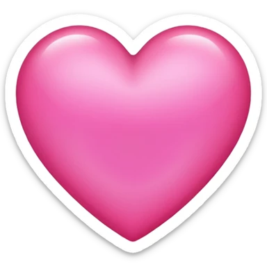 A glowing pink heart. Make it glow like crazy. Very bright and intense. More glow. Illuminated by a very bright light behind it sticker